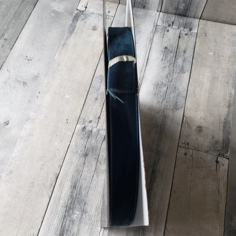 NWT - Rachel Zoe Blue Green Decorative Velvet Ribbon 50 yards by 1inch